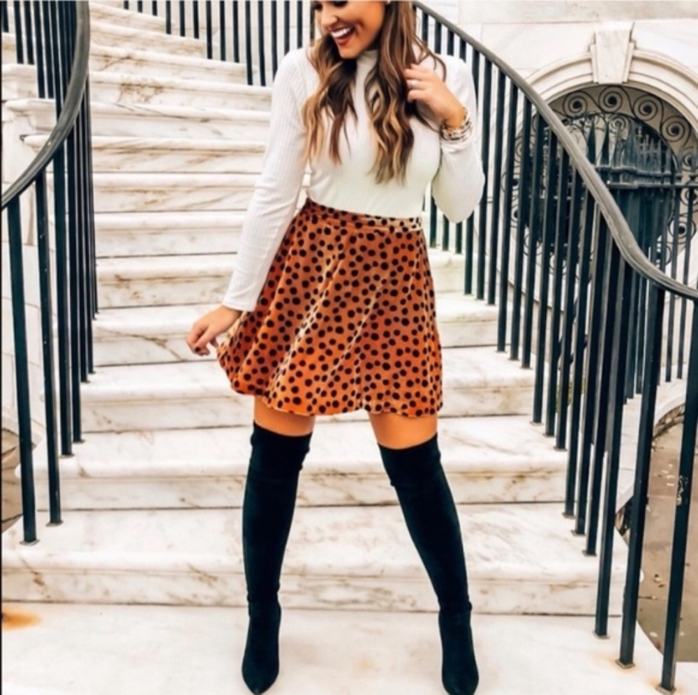 MADEWELL Velvet Circle Mini Skirt